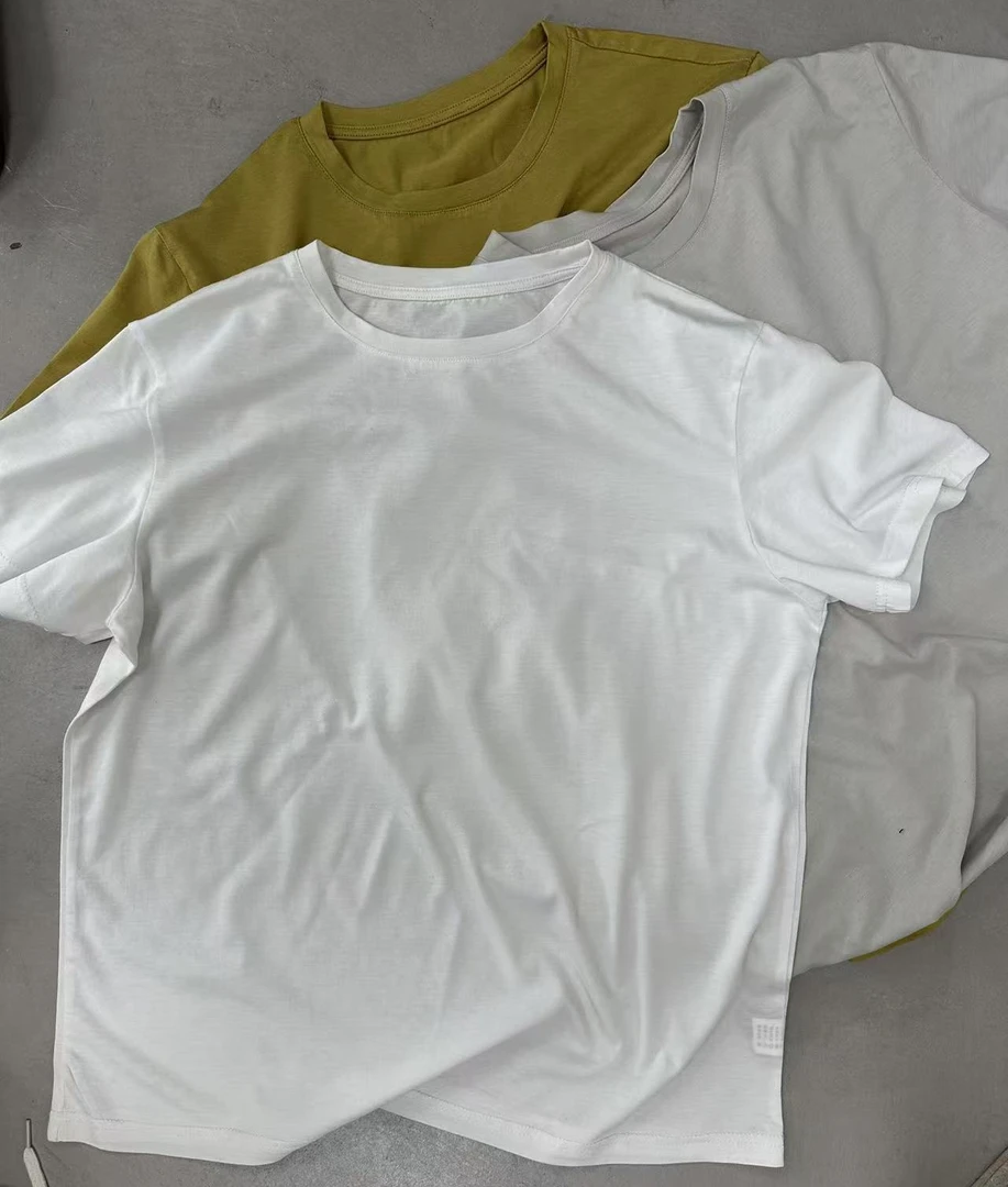 大禾自制:显瘦半袖光板纯色圆领T恤