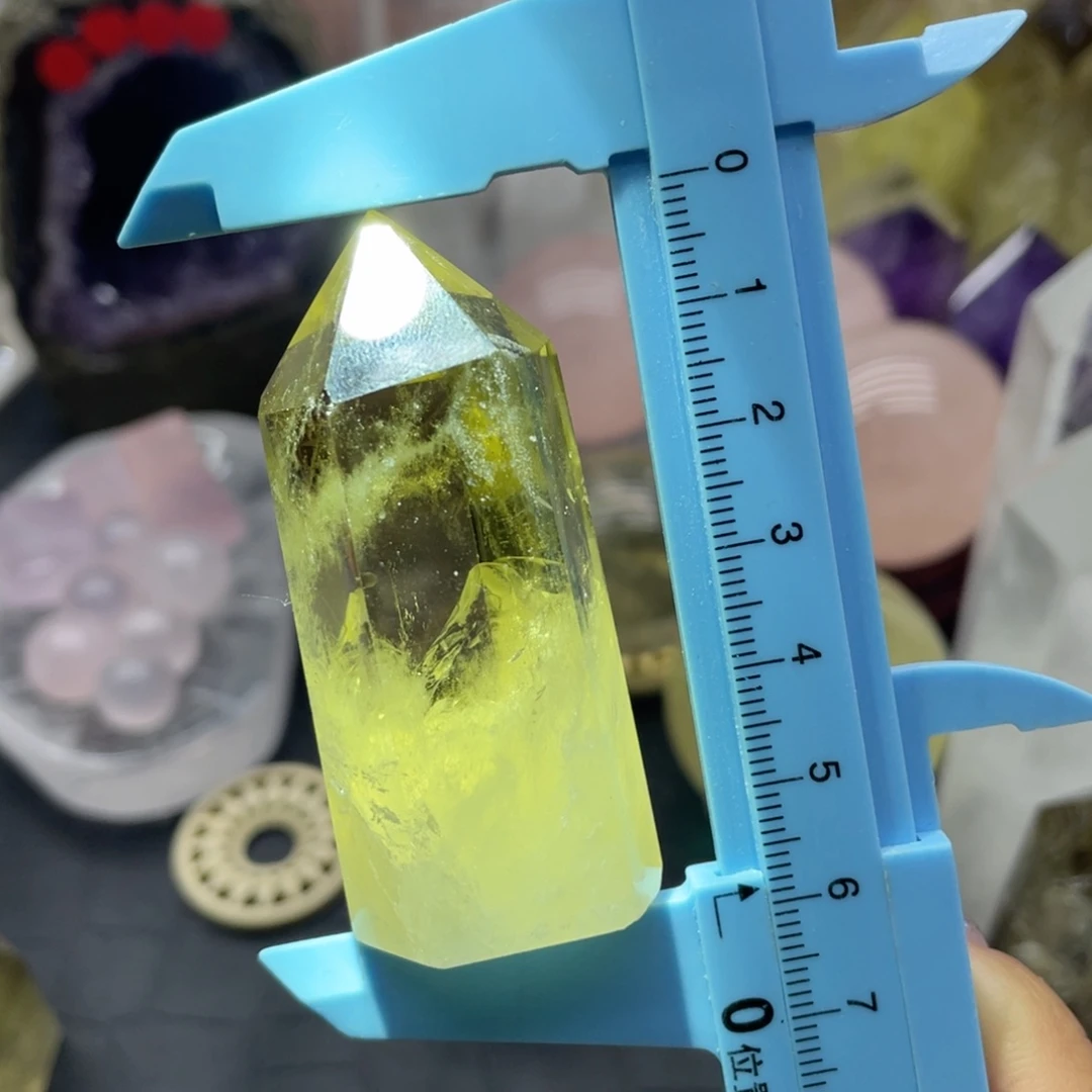 水晶珠宝半成品未镶嵌38黄水晶柱