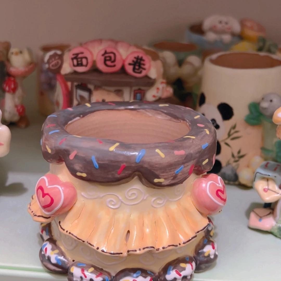 巧克力蛋糕老梧家纯手工多肉花盆
