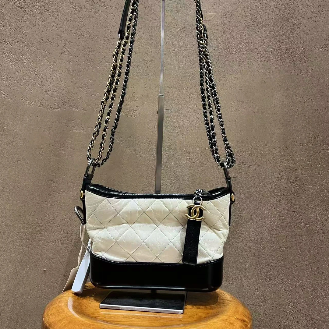 95新 Chanel/香奈儿 舍得 Chanel 黑白流浪包小号