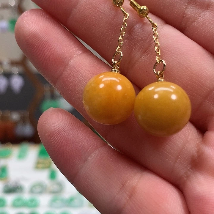 翡翠未镶嵌耳饰天然翡翠