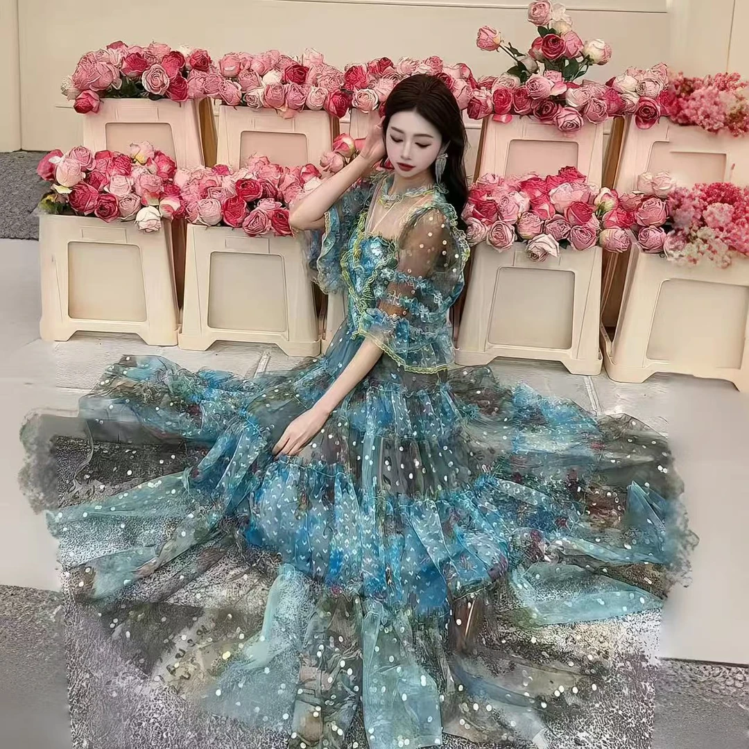 编码900-953原创FH20仙女系浪漫气质显瘦连衣裙优雅法式时尚