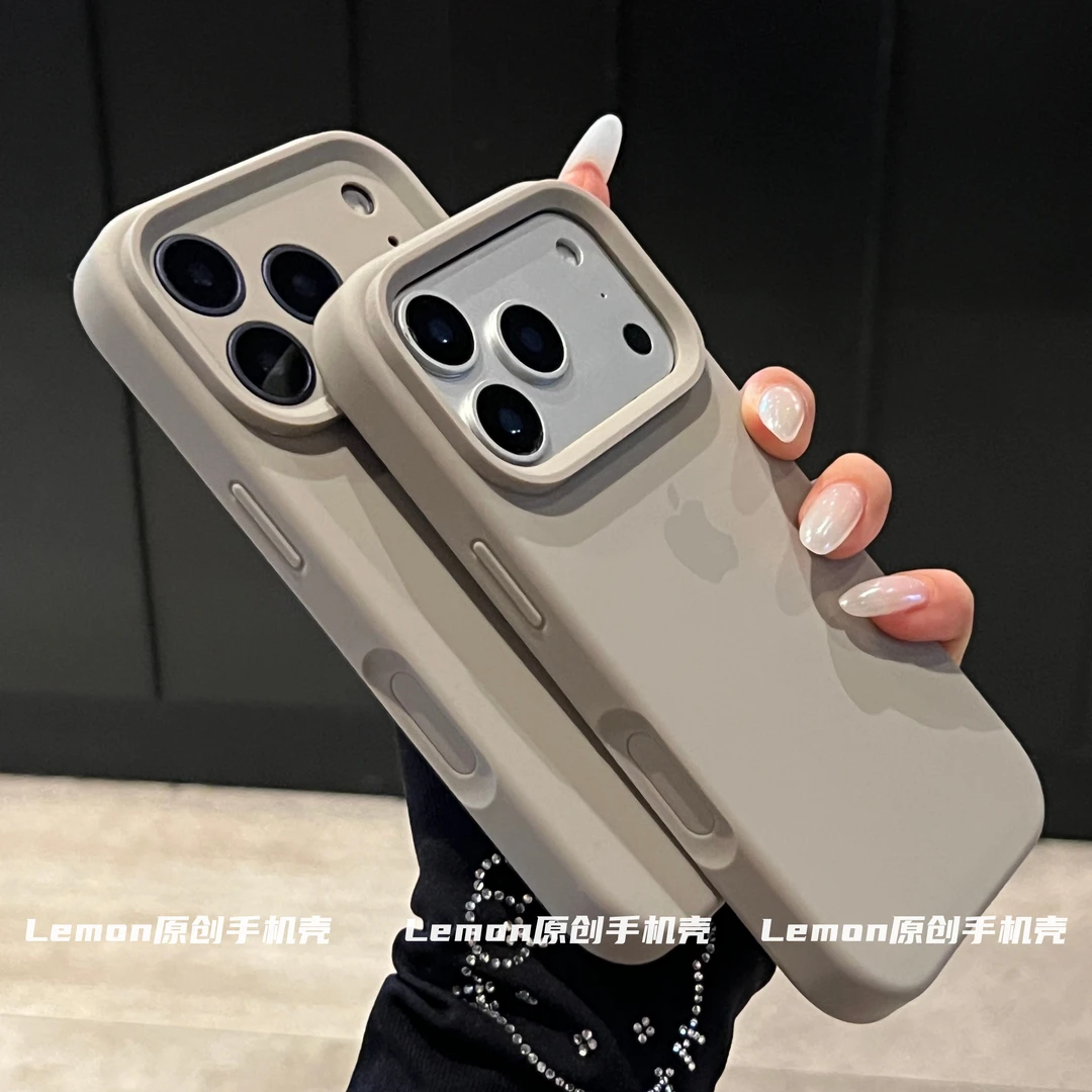 岩石灰适用苹果17手机壳15液态硅胶iphone14简约13纯色1211