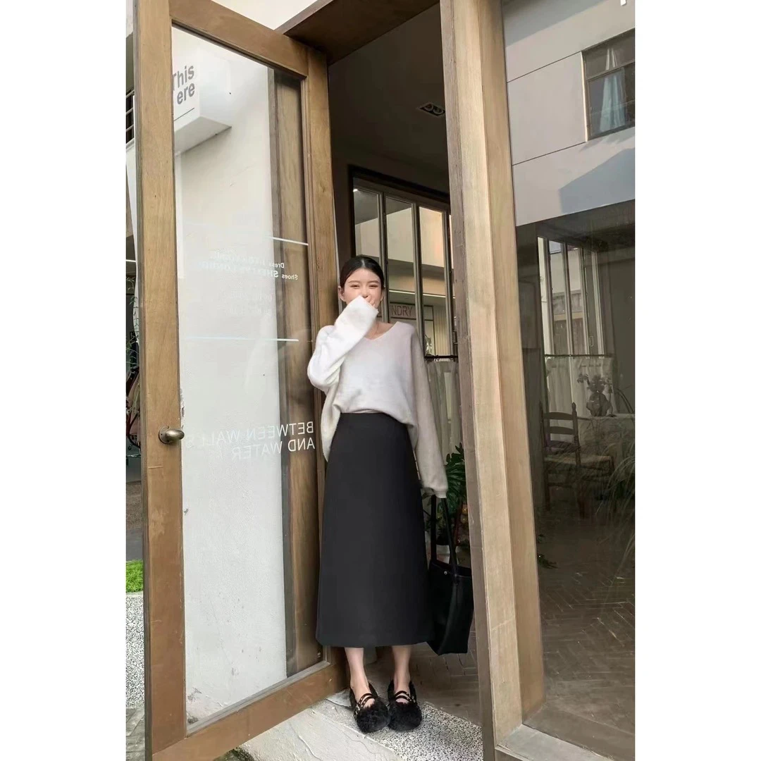 邹先森868-28韩版时尚休闲半身裙显瘦百搭中长款