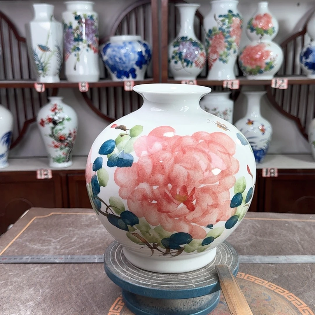 摆件景德镇陶瓷石红牡