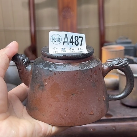 戬谷龙窑柴烧茶壶487