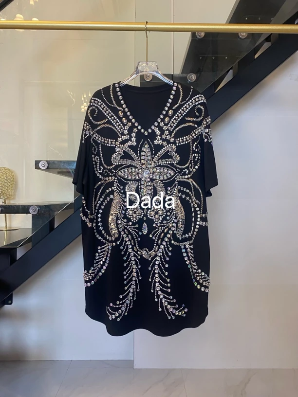 Dada设计款新款重工个性款休闲时尚百搭洋气宽松短袖T恤C12062