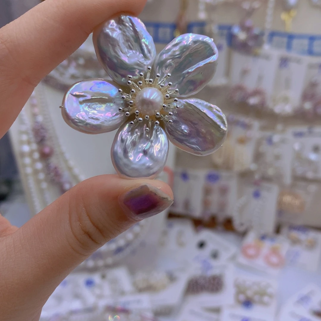 淡水珍珠颈饰银S925镶嵌