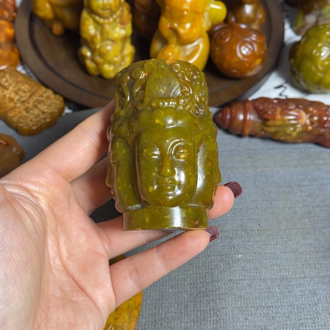 蛇纹石玉合金颈饰