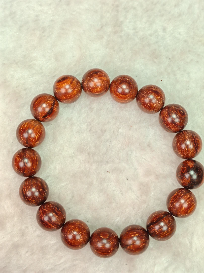 原汁原味  1.2手串泥料金星老料  印度小叶紫檀一物一拍