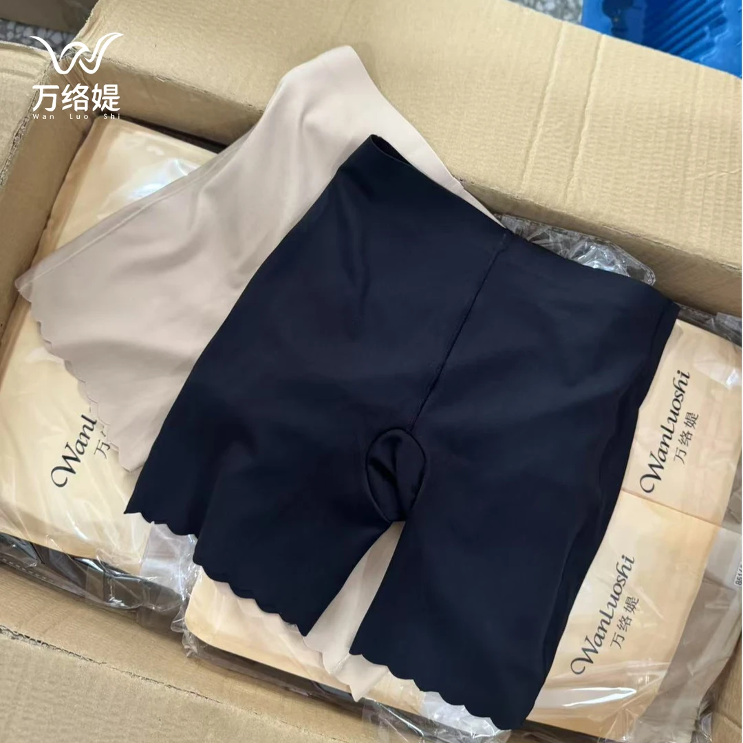 万络媞8516高腰无痕安全裤舒适防走光无痕女用四角内裤二合一