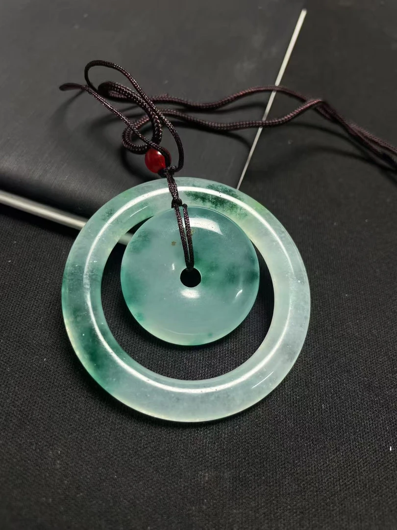 [停业清货]绿色飘花子母扣吊坠-301-多样性发一