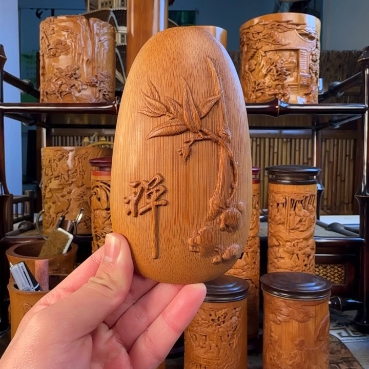 禅意小茶则文玩摆件