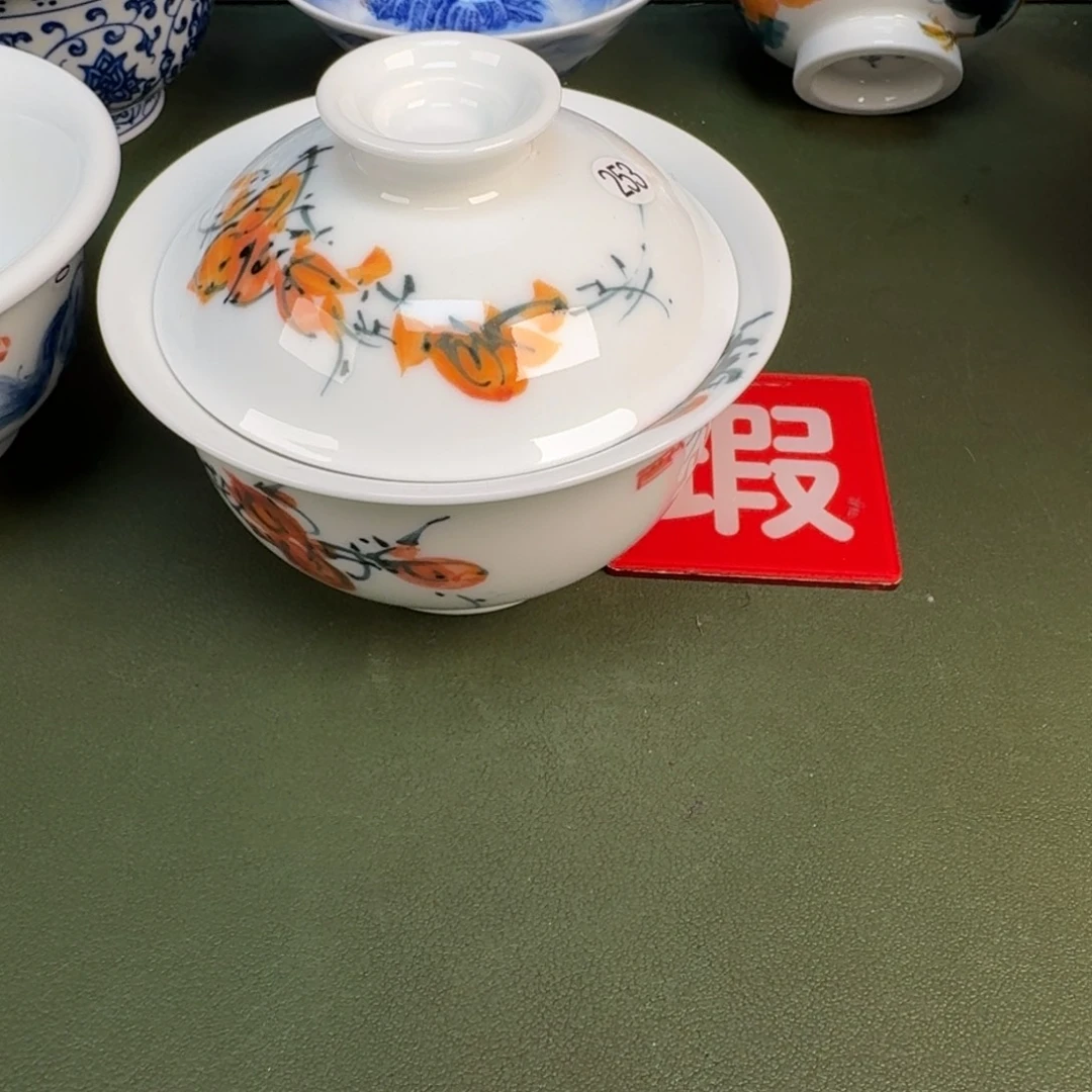 瓷景德镇纯手绘茶具圆圆253