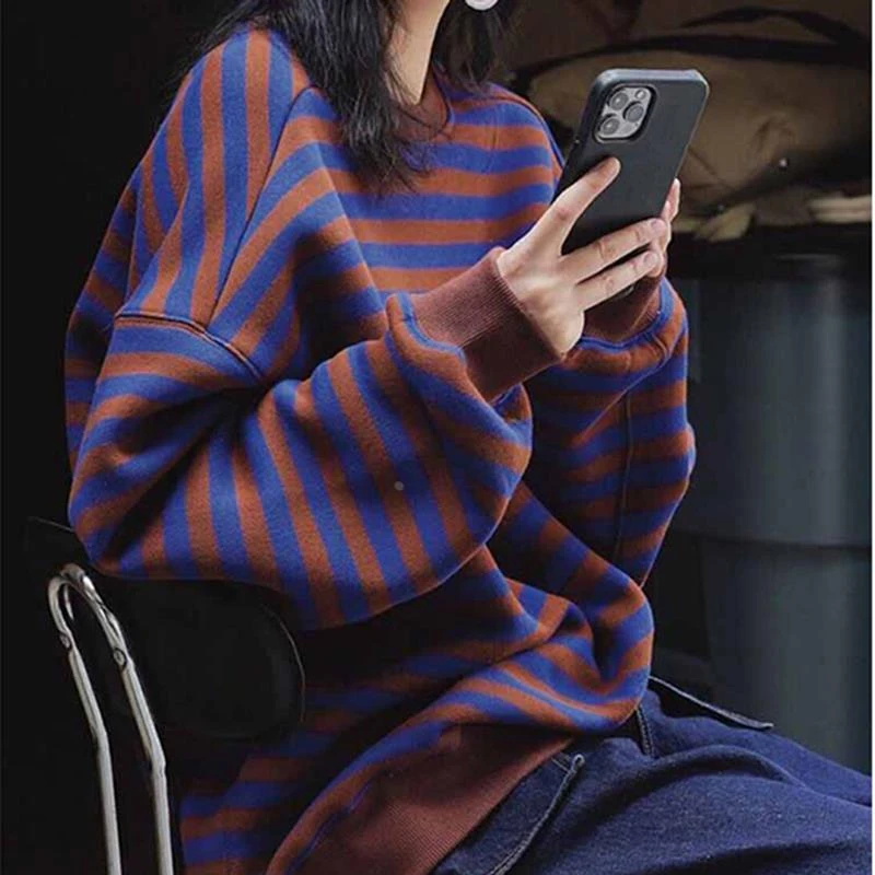 条纹休闲上衣女2025新款春秋爆款高级感美式慵懒chic欧货潮款外套