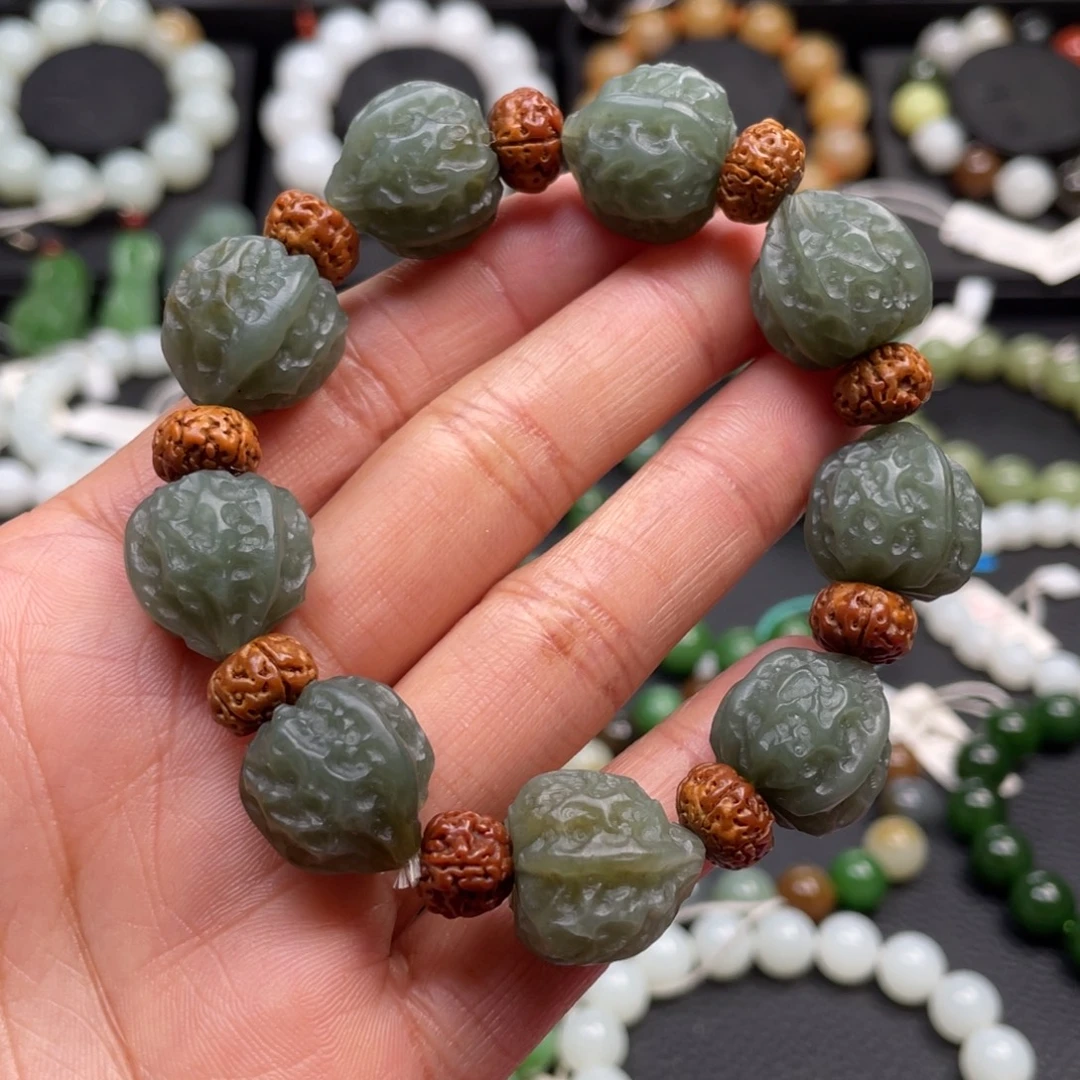 和田玉未镶嵌手链