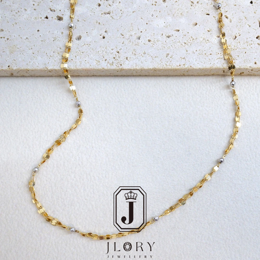 Au750 重工三股爆闪链 716