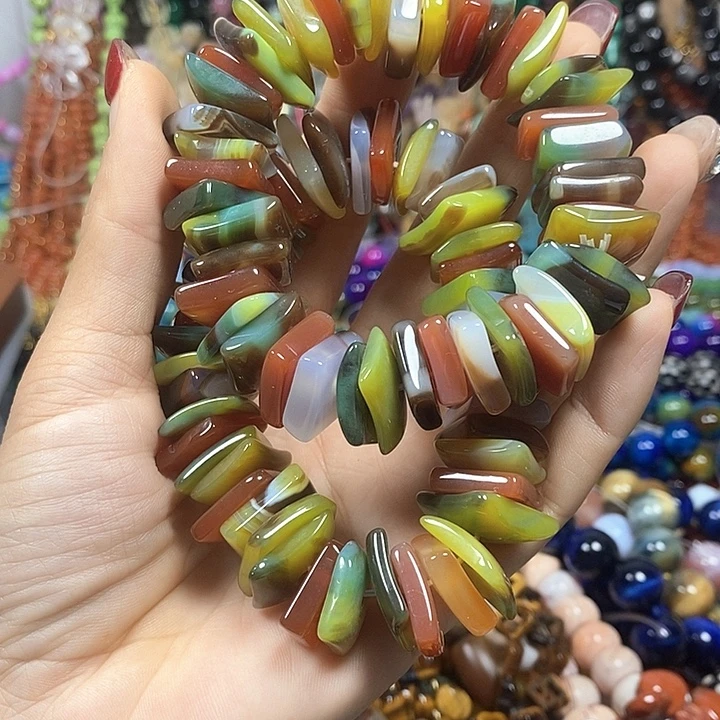 未镶嵌玛瑙/玉髓珠宝半成品玛瑙卡16-19mm