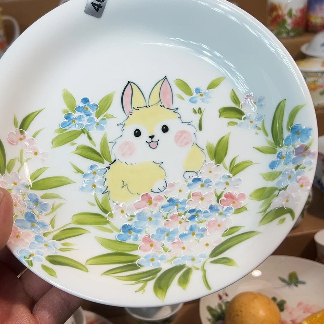 陶瓷景德镇手工手绘陶瓷8寸盘