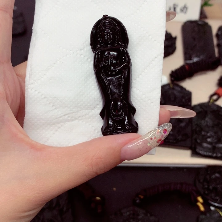 鱼****馆天然a货钢琴黑挂件