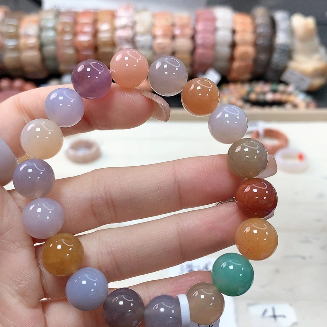 硅化珊瑚（珊瑚玉）手链未镶嵌抖**转021