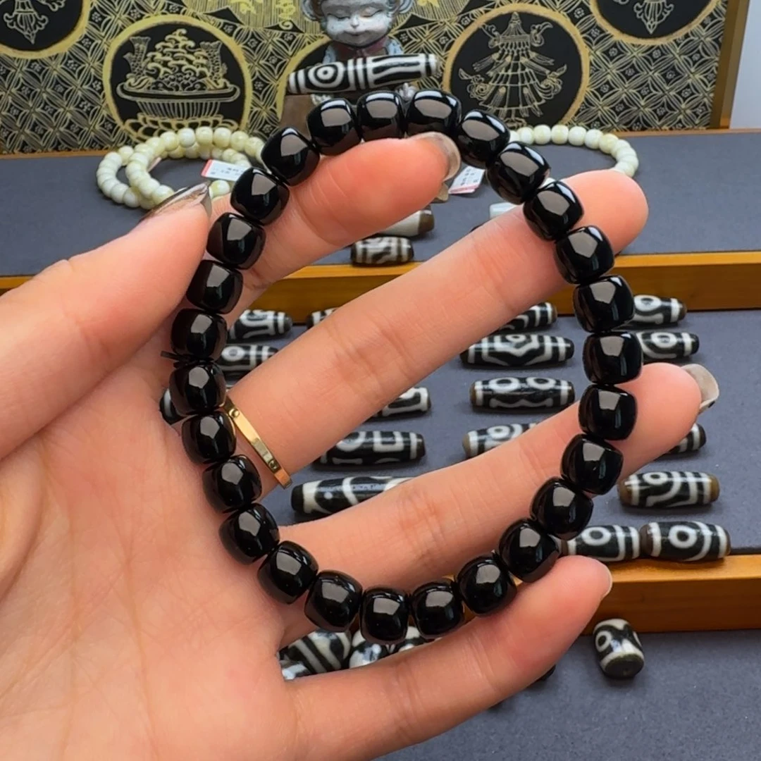 黑曜岩未镶嵌手链