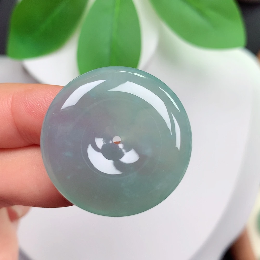 颈饰未镶嵌翡翠平安扣 28.9x5.5mm