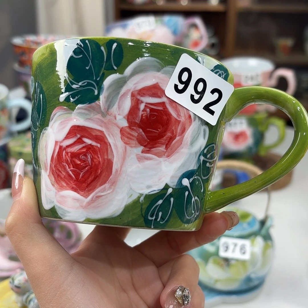 瓷片景德镇手绘高温釉下彩陶瓷茶具