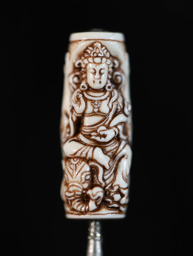 猛犸手工雕刻普贤顶珠