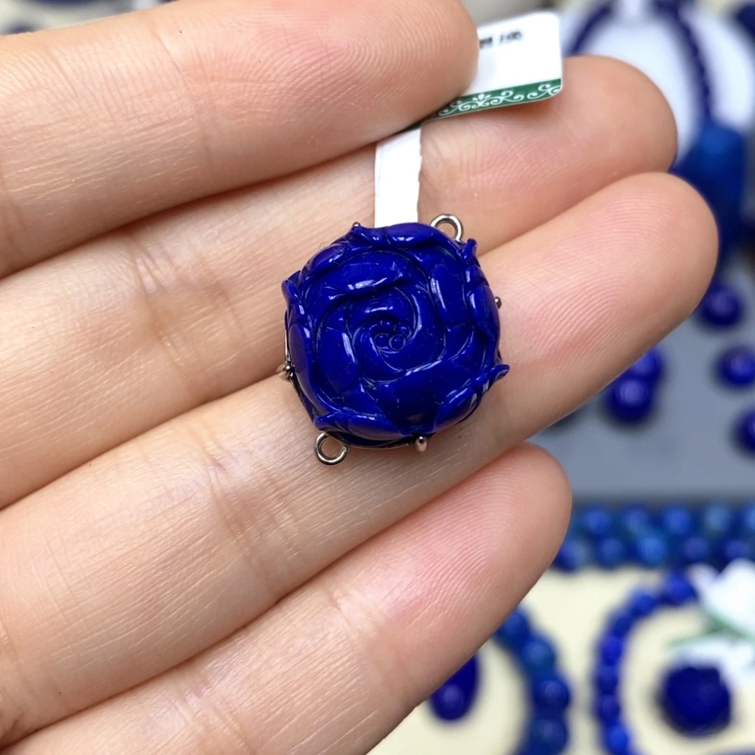 青金石银S925镶嵌颈饰