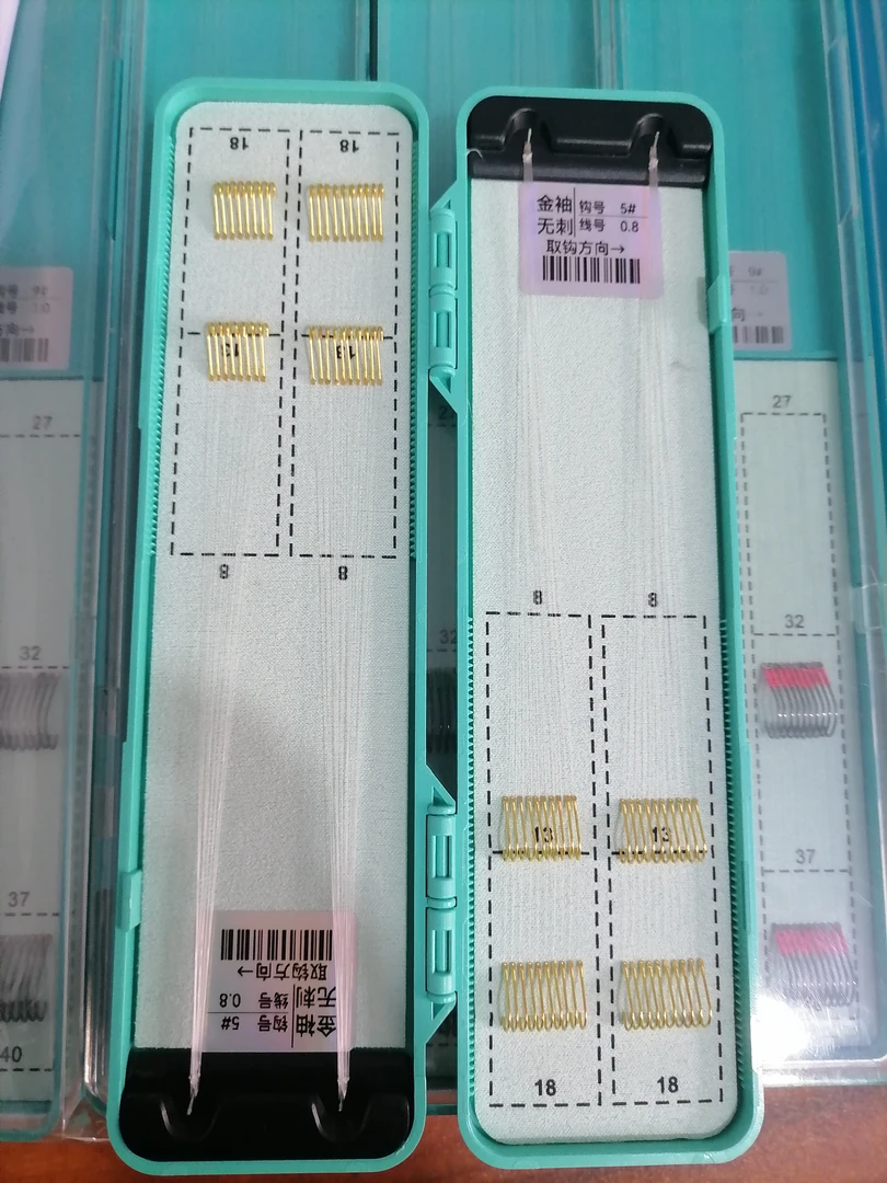野钓定制40付进口原丝合金钢鱼钩手工精绑垂钓成品子线双钩拉力强