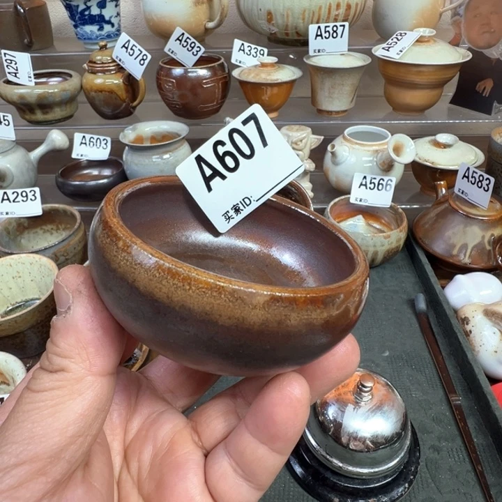 摆件吉***王607景德镇手工柴烧主人杯