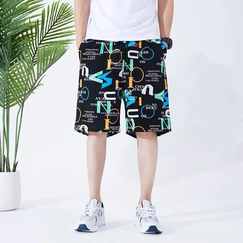 【梅梅专属】夏季男士宽松休闲五分裤冰丝高弹力速干海边可下水大码