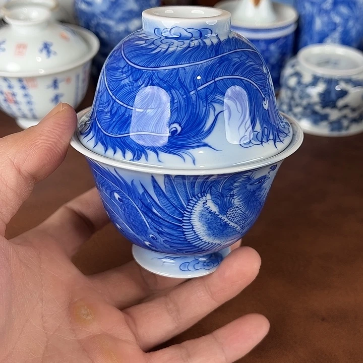 你***乐瓷片景德镇全手工手绘陶瓷