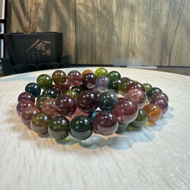 【晶雅颂】天然碧玺单圈手链 多样性发一件 约11mm  2403BB