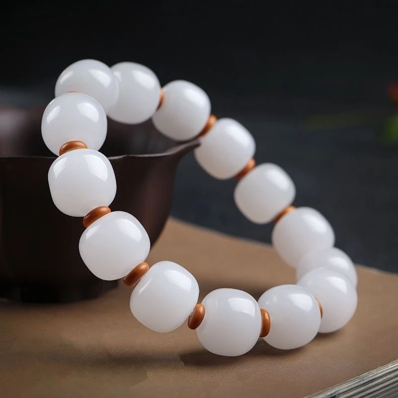 【陈鑫专属】高端奶白 精品桶珠 不带糖手串-CH-1B