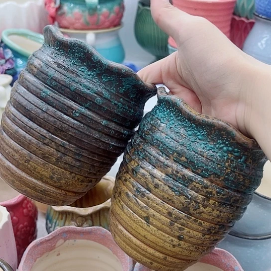 多肉绿植陶瓷花盆9.9包邮，有空