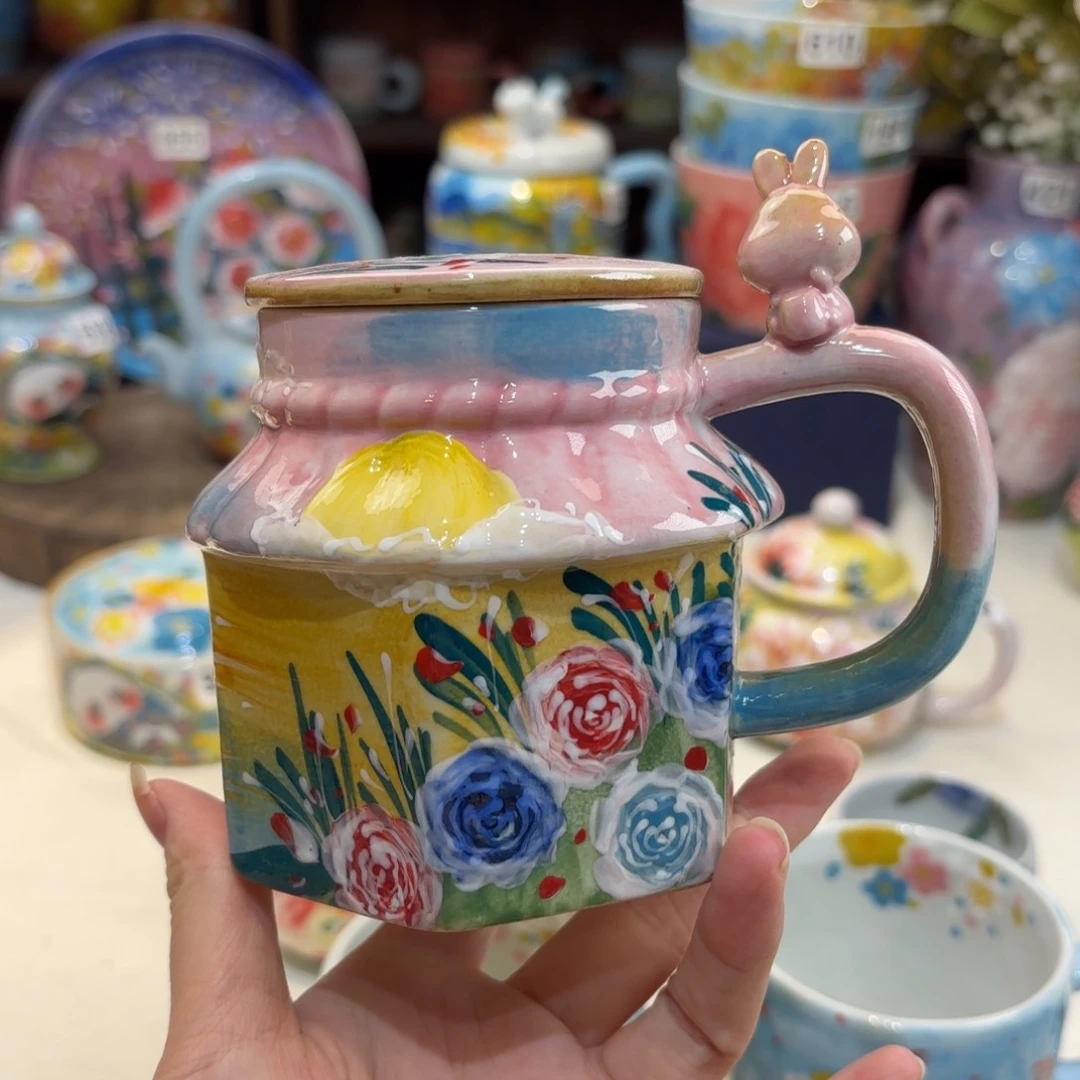 景德镇手绘高温釉下彩陶瓷茶具