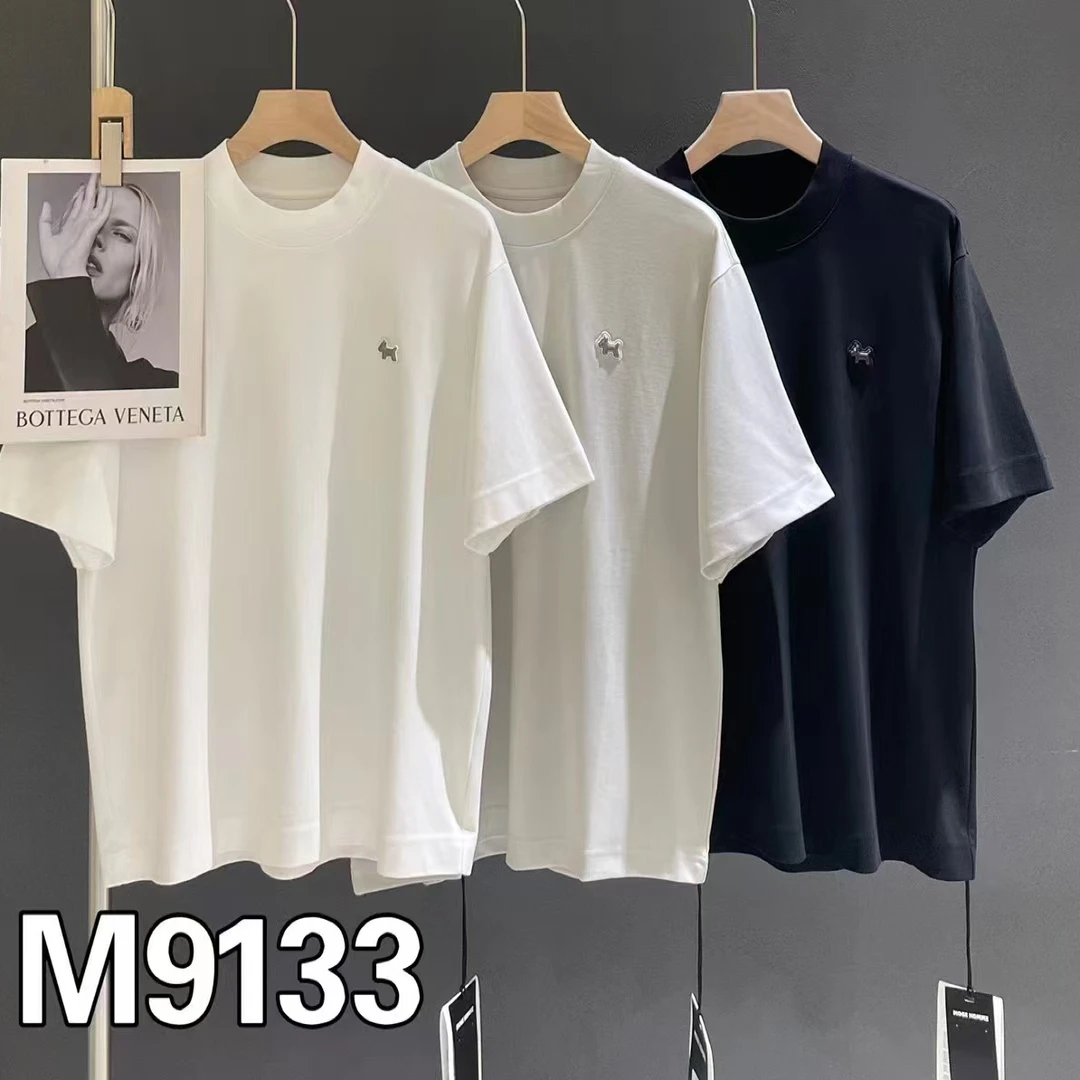M9133秋款半袖活力风休闲男士T恤商用男装宽松短袖纯色