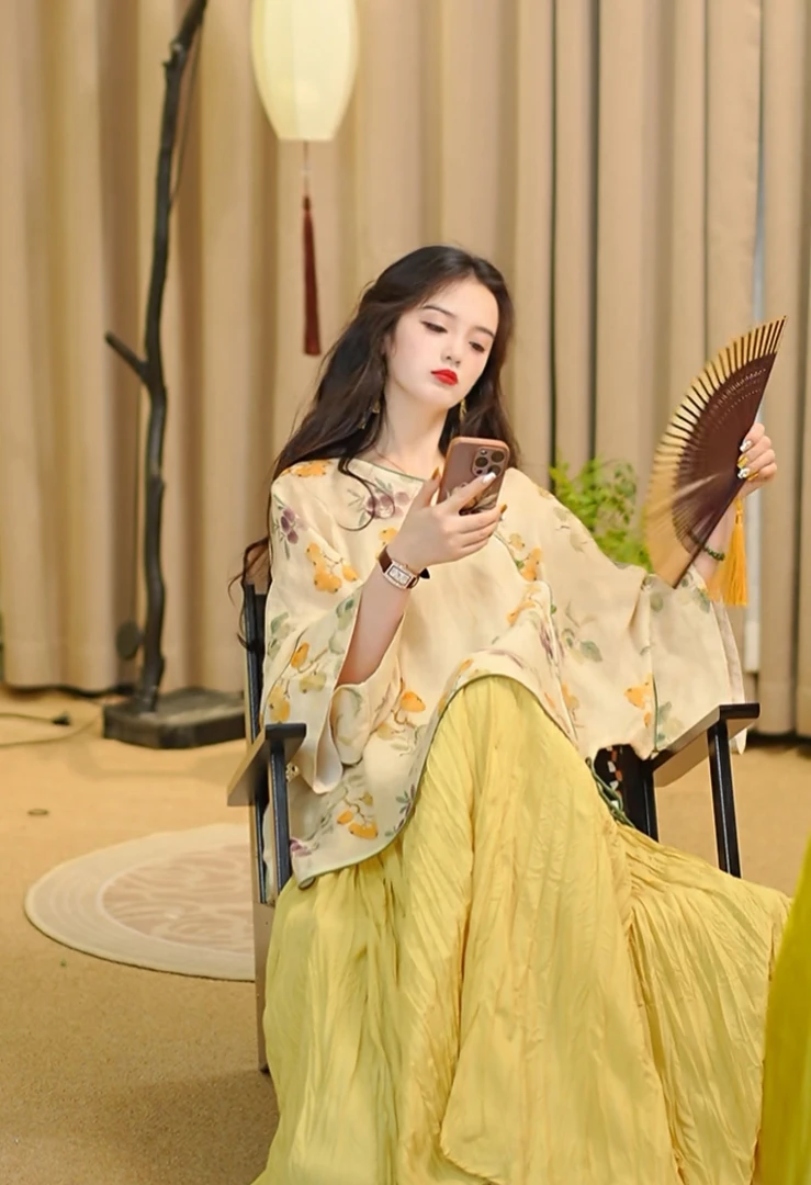 月畔湾【素以林】夏季新中式复古苎麻宽松中国风禅意七分袖上衣女