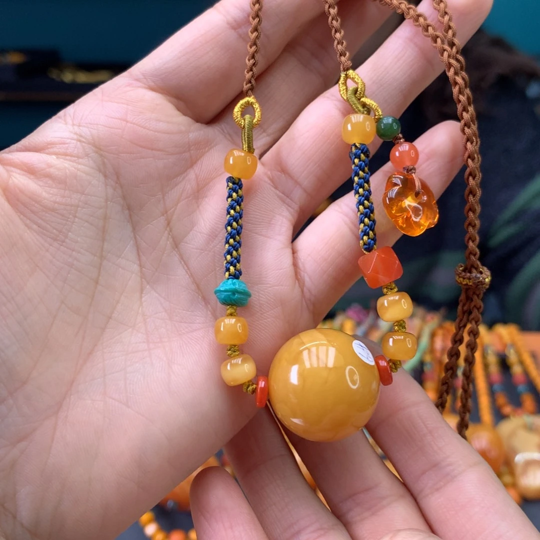 蜜蜡未镶嵌颈饰天然