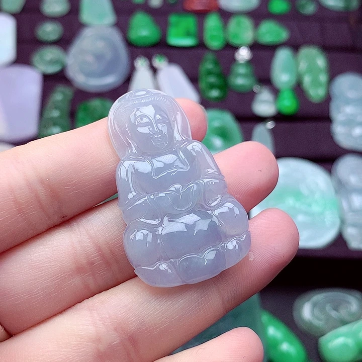 翡翠未镶嵌吊坠(不含链)观音