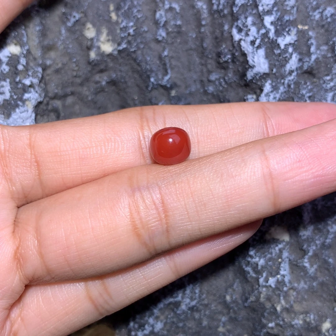 南红玛瑙瓦西锦色老型8×7未镶嵌微纹