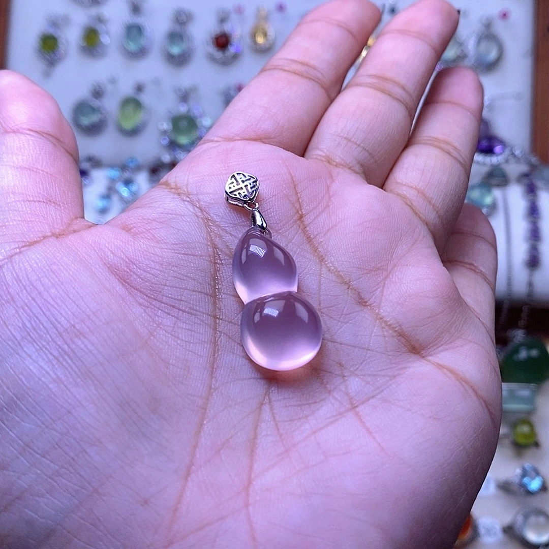 颈饰芙蓉石银S925镶嵌