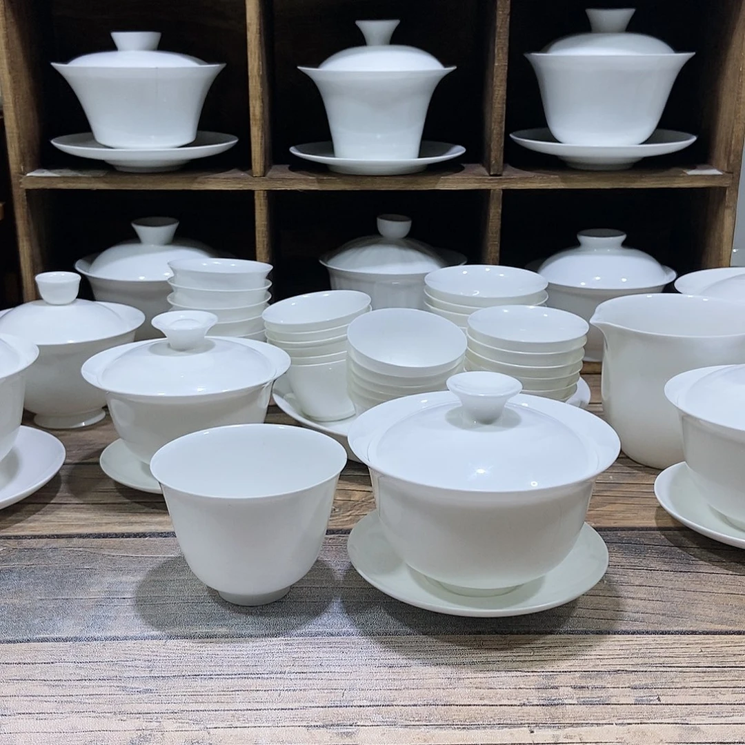 追***风骨瓷大反口盖碗盖下135ml2才+花神杯80ml福利