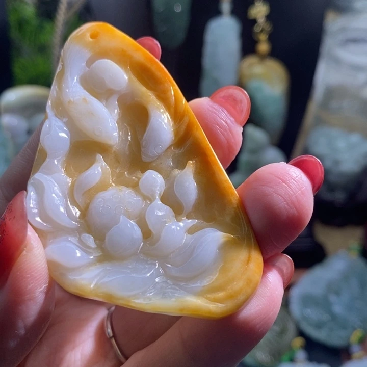 【闪购商品】颈饰未镶嵌翡翠鱼