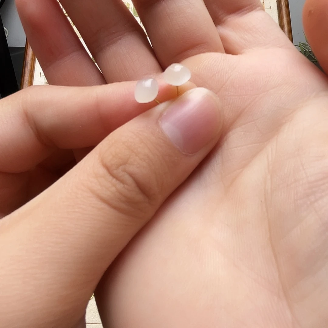 银S925镶嵌和田玉耳饰