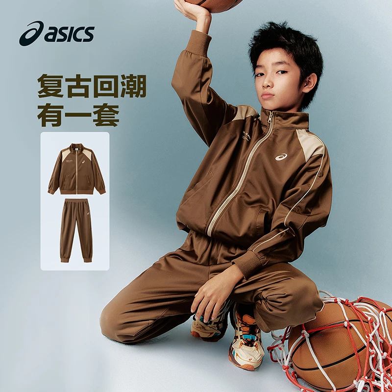 ASICS/亚瑟士儿童26年新款套装外套长袖长裤套装潮流331261042315