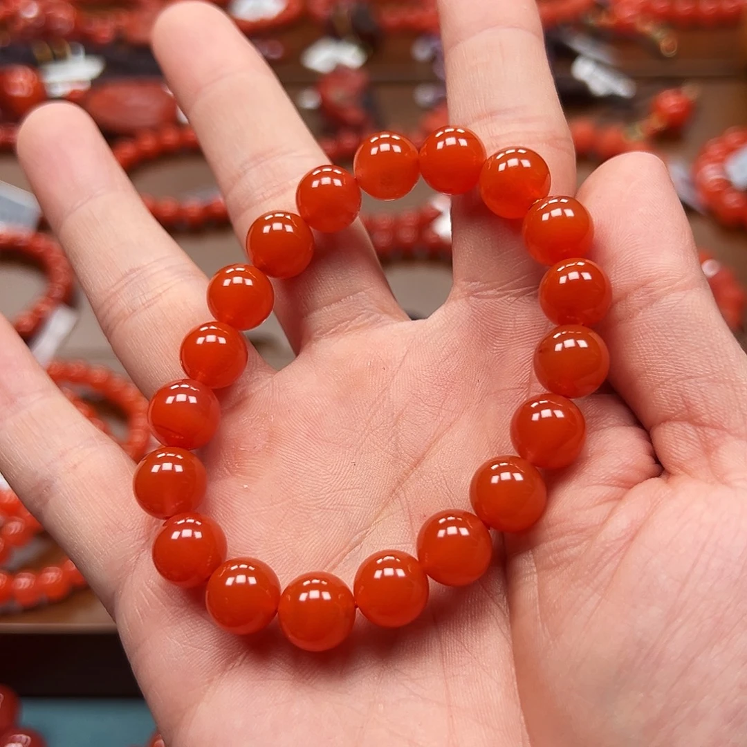 南红玛瑙未镶嵌手串保山料大水沟10m收藏级系列原矿