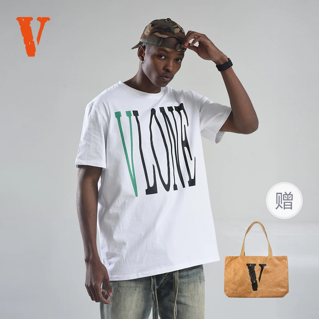 VLONE 背后大v字母T恤 男女同款 VLTE17SS003